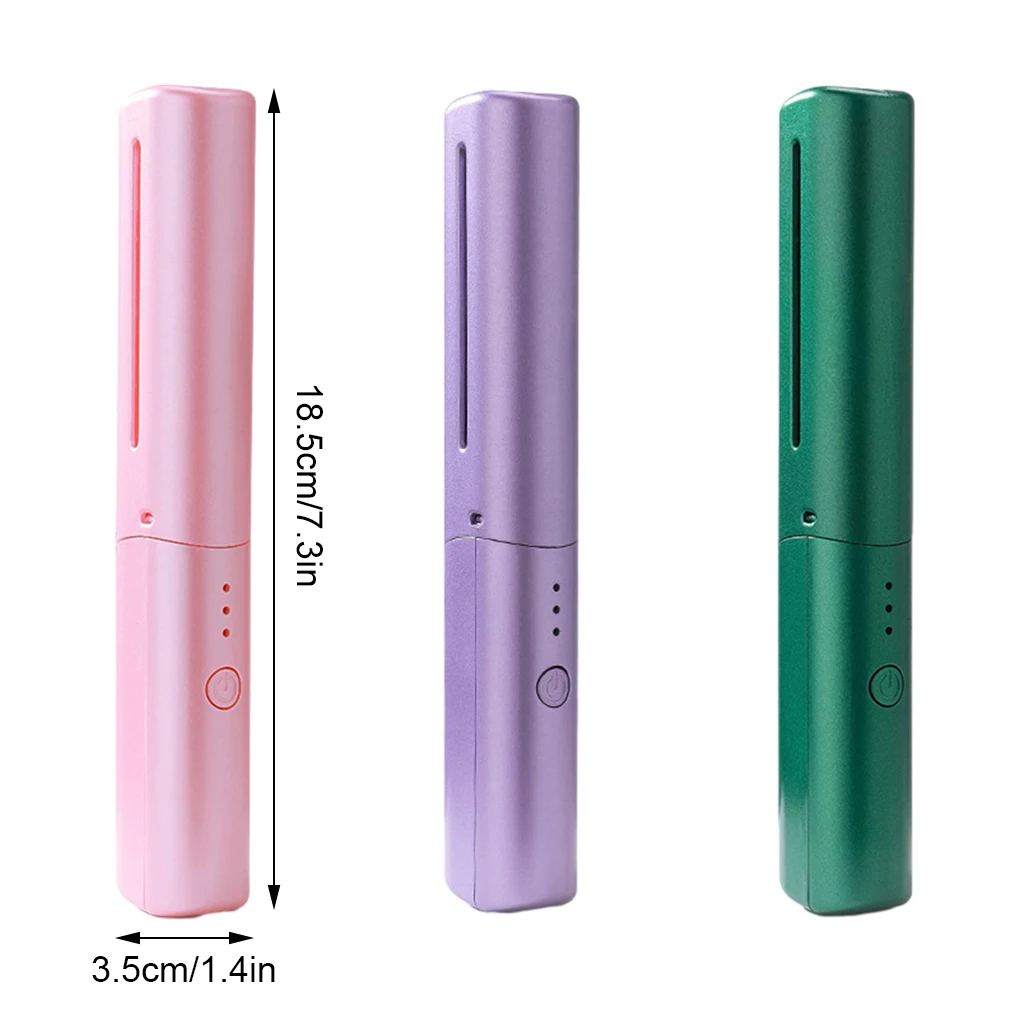 2 In 1 Straightener Hair Hot Comb Portable Mini USB Rechargeable Hair Straightener Fast Heating Hair Styling Tools