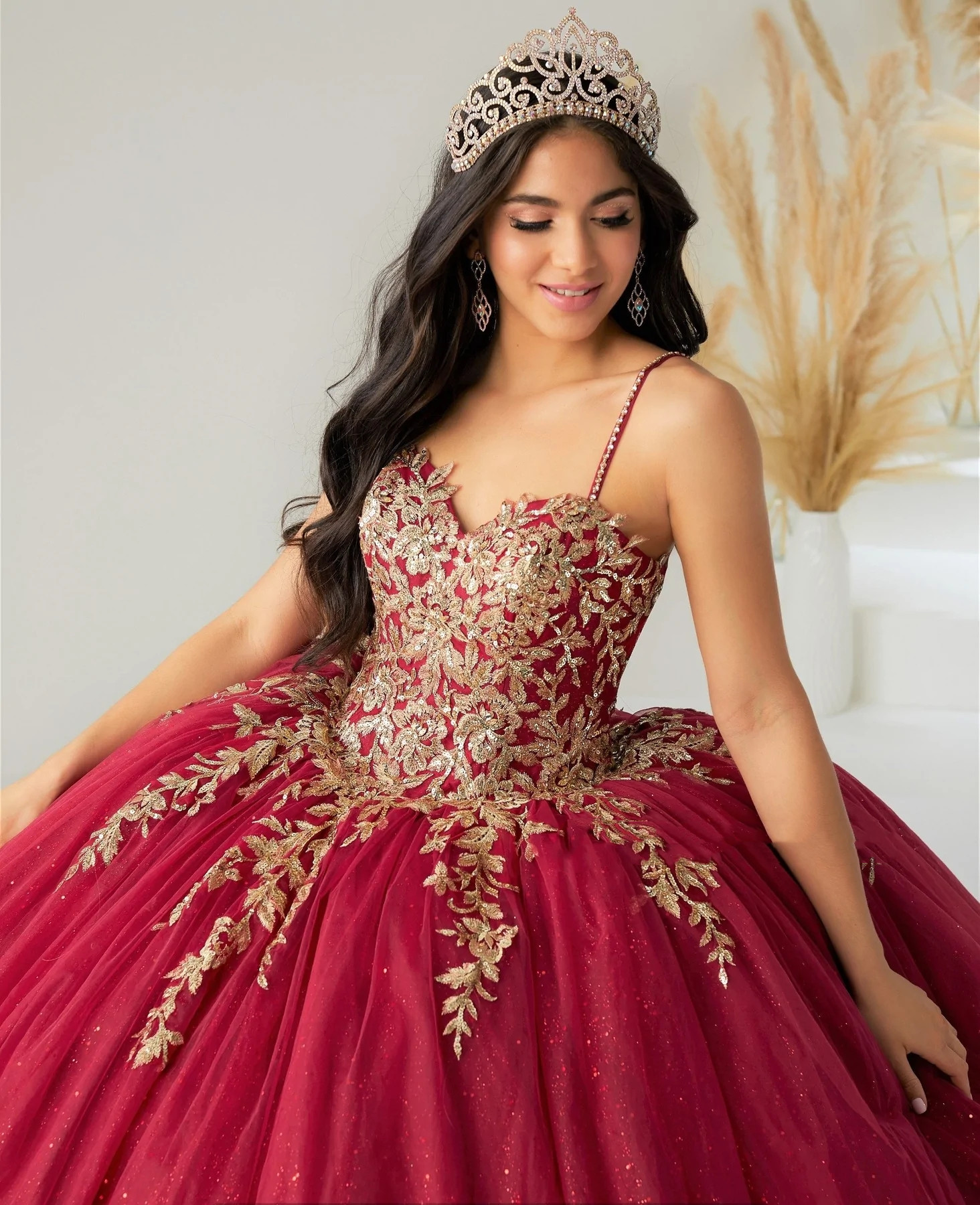 Turquoise Mexican Quinceanera Dresses Ball Gown Spaghetti Straps Tulle Appliques Puffy Charro Sweet 16 Dresses 15 Anos