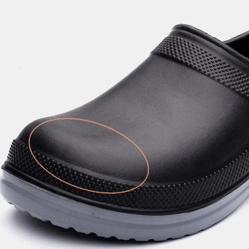 Mens Chef Shoes Womens Waterproof Kitchen Shoes Anti slip Garden Clogs Outdoor Work Shoes Main Restaurant Sandals Plus Size 49 240614