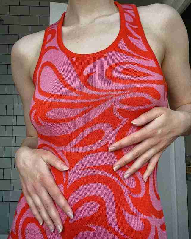 Basic Casual Women Dresses summer sexy dew back cross wool long skirt high waist slim side split U-neck dress