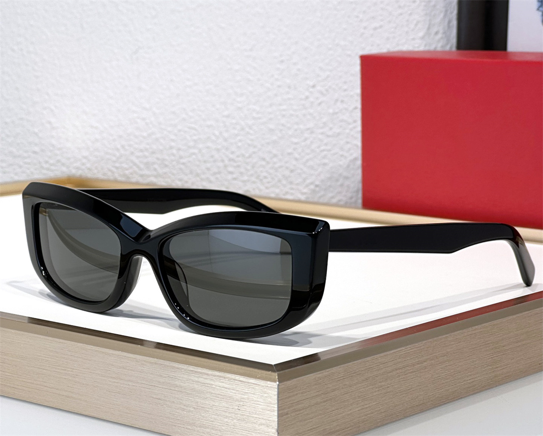 Fashion Popular Designer 658 Sunglasses for Women Classic Elegant Cat Eye Narrow Acetate Glasses Summer Unique Avant-garde style Anti-Ultraviolet come with case