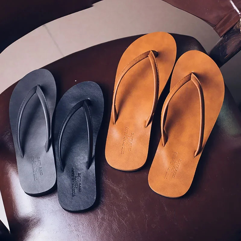 Mens slippers mens indoor shoes summer flip up shoes mens slippers summer letters grains outdoor lights casual beach shoes mens Y 240713
