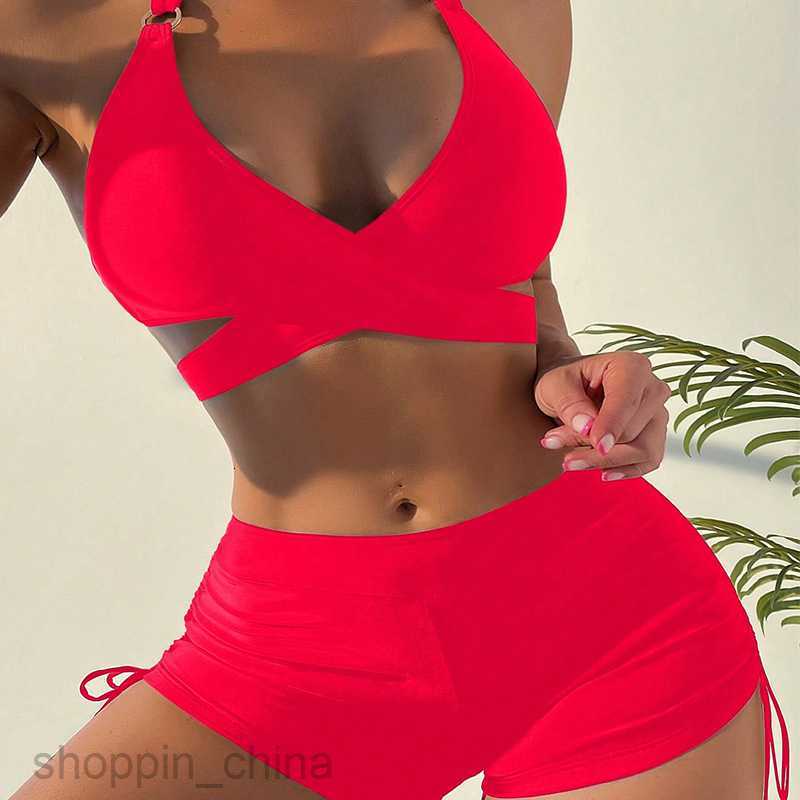 Women's Sexy Swimwear New Sexy Cross Bikini Swimsuit Fashion Beach Hot Spring Swimsuit female High end Feeling Pure Desire Style