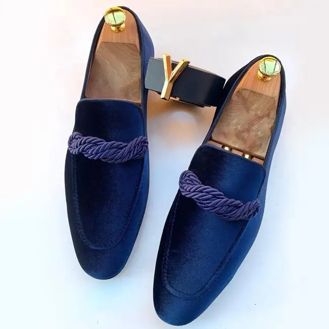 Fashionable mens loafers classic British style suede deer casual dress with twisted bust and personalized small leather shoes 48 240614