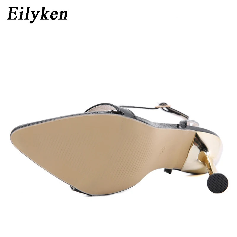 Eilyken Narrow Band Ankle Buckle Strap Green High Heels Sandals Womens Pointed Toe Party Female Shoes Sandalias Mujer 240615
