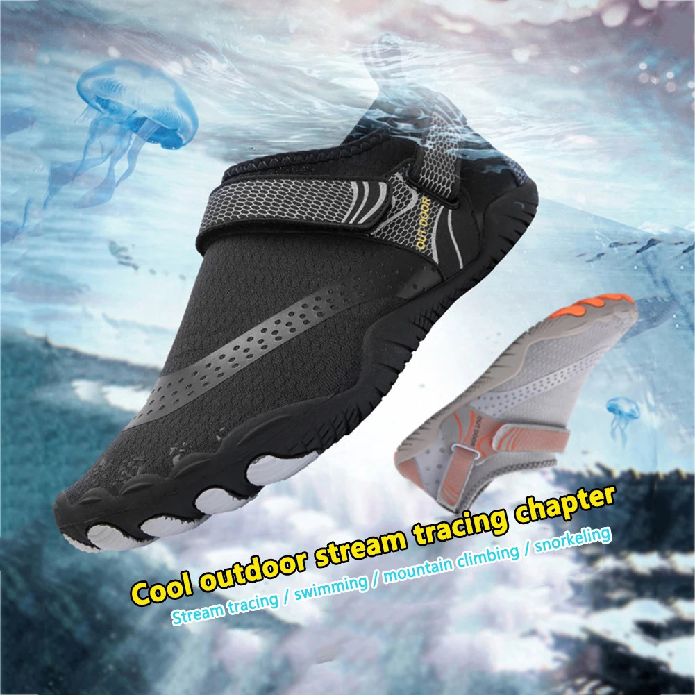 Mens beach swimming shoes Womens quick-drying water shoes Fitness sports shoes Couple wading shoes Color aqua shoes 240615