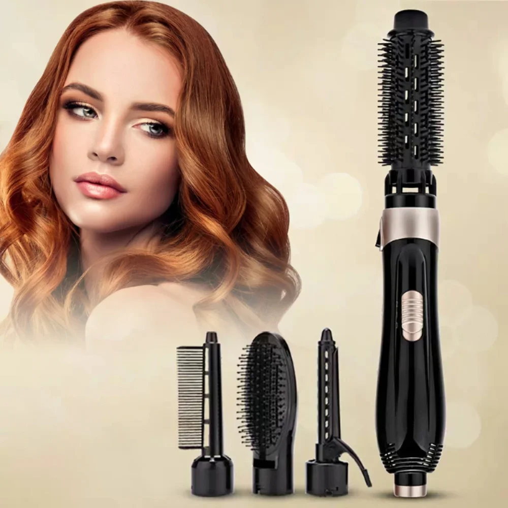Multifunctional Electric Hair Dryer 4 In 1 Professional Hair Straightening Brush Portable Curling Comb Hair Dryers Blower Brush