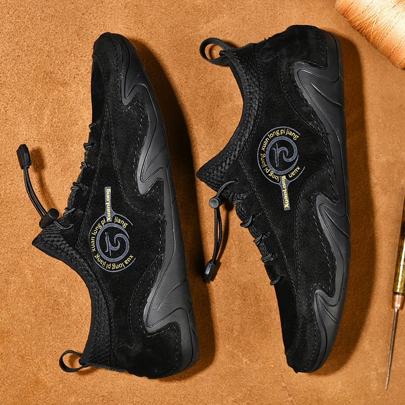 Four Seasons Mens Breathable Mens Shoes Fashion Beanie Shoes Lightweight Soft Sole Versatile Octopus Driving Casual Shoes 240614