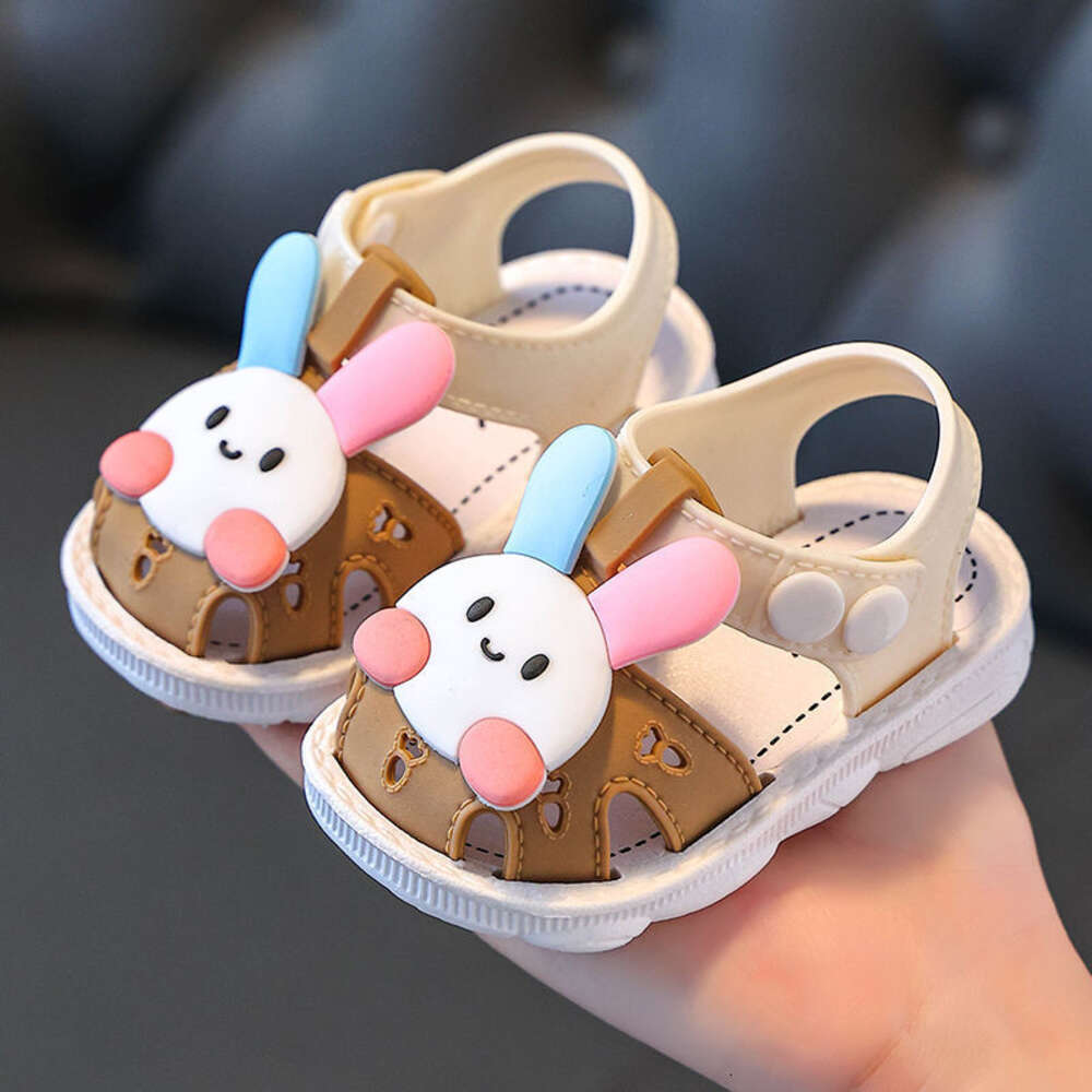 Children's sandals, summer 0-3 year old toddler walking shoes, non slip soft soles for wearing on the outside, boys and girls' toe shoes F61