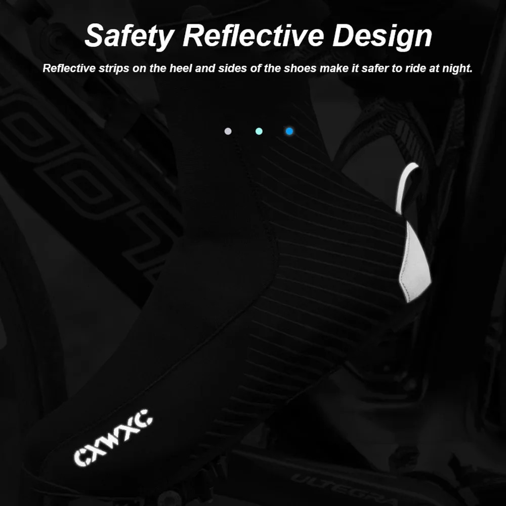 Bicycle shoe covers winter windproof and waterproof shoe covers mountain bike road bike anti slip shoe covers 240614