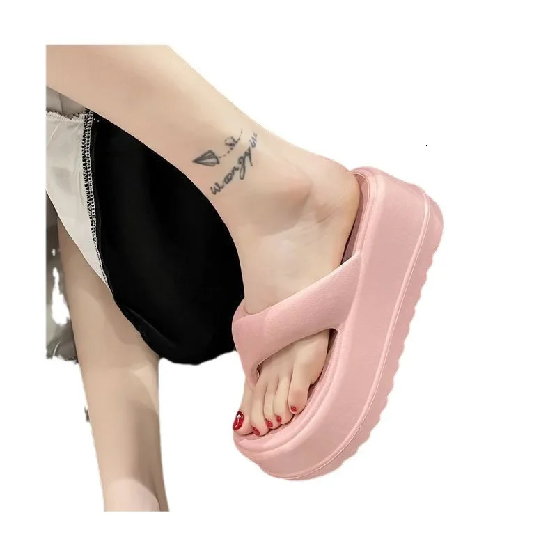 Womens Flip Flops Summer In Platform Slippers EVA Casual Beach Slides Woman Comfort Female Flipflop Heeled Sandals 240615