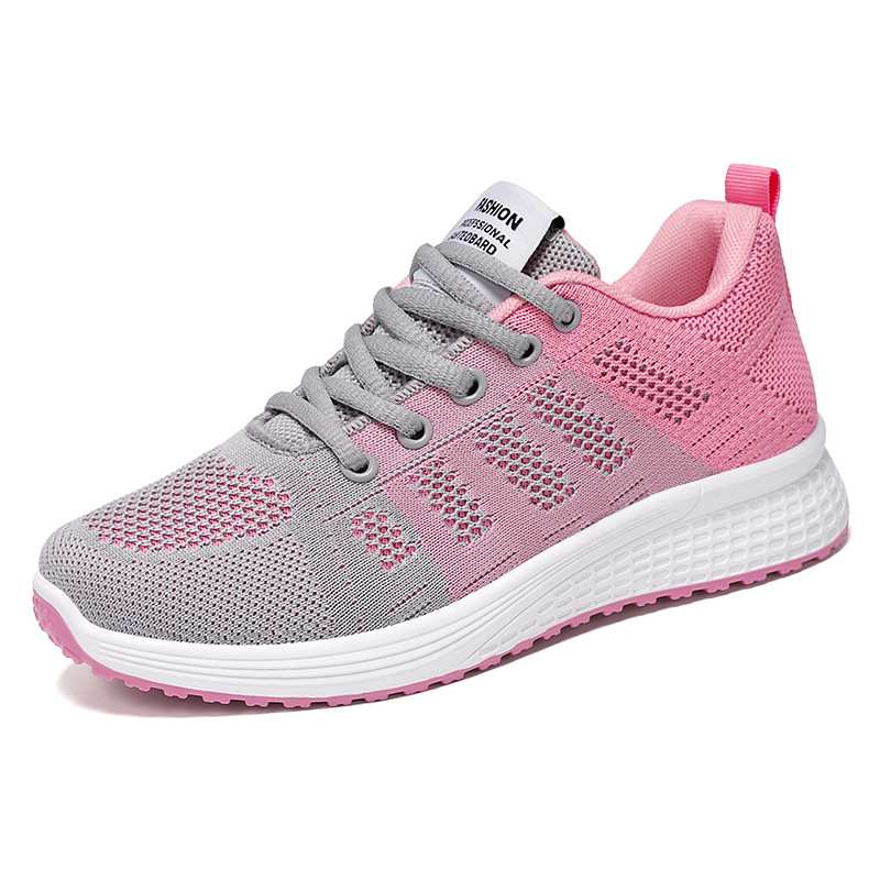 Women's breathable and comfortable flying woven one foot comfortable casual sports single shoes