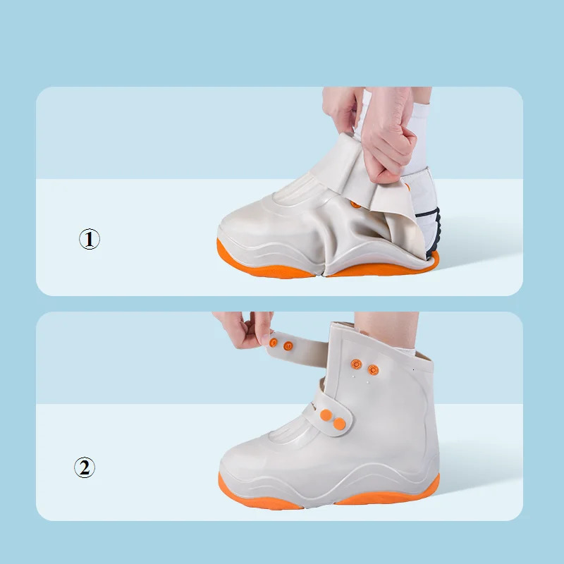 reusable rainproof shoe covers rainproof shoe covers Galoshes rainy protective 240615