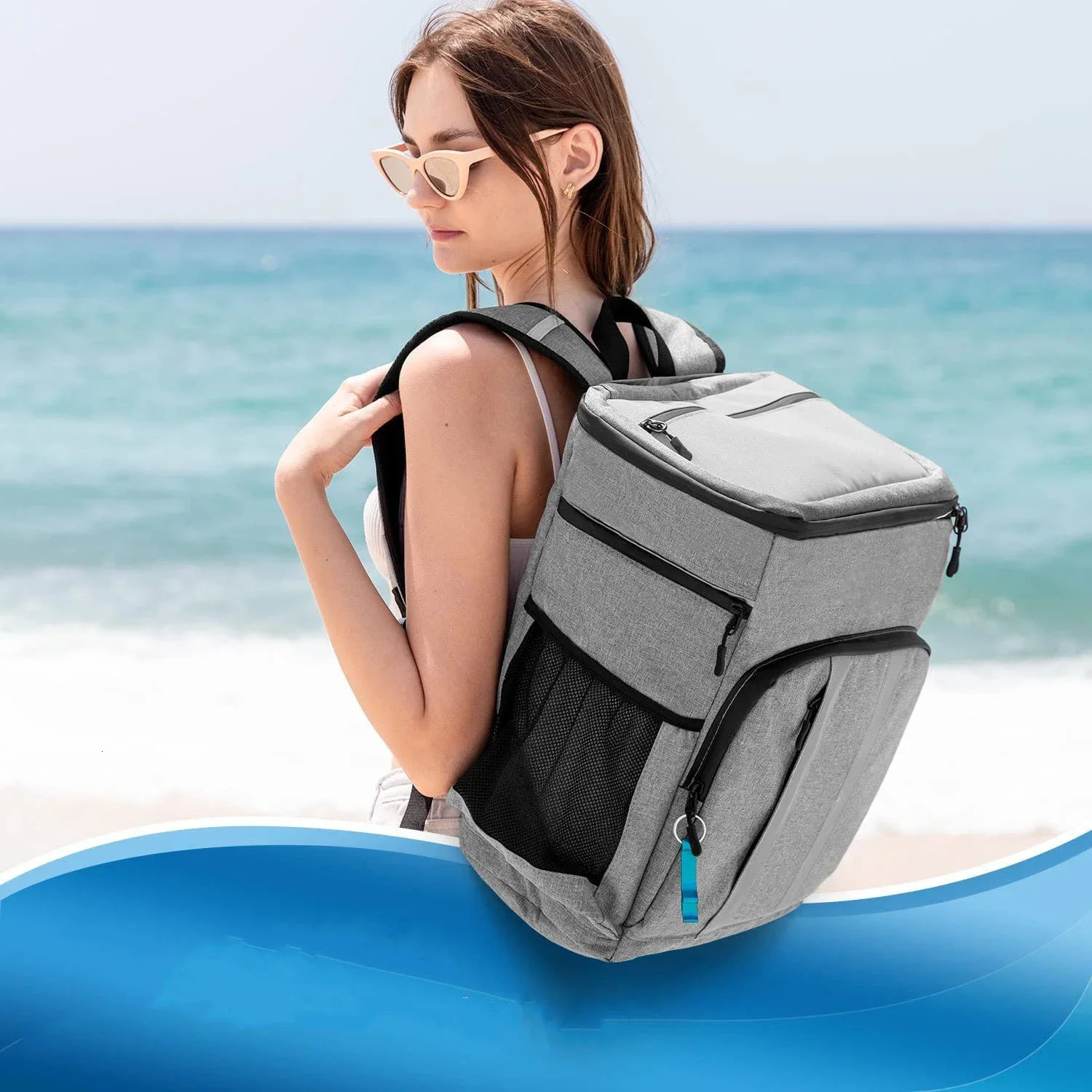 Picnic BackpackKeep Food Warm and Cold Insulated Leak Soft BagsWaterproof Travel Lunch Bags for DrinkBeverageBeerCamping 240601