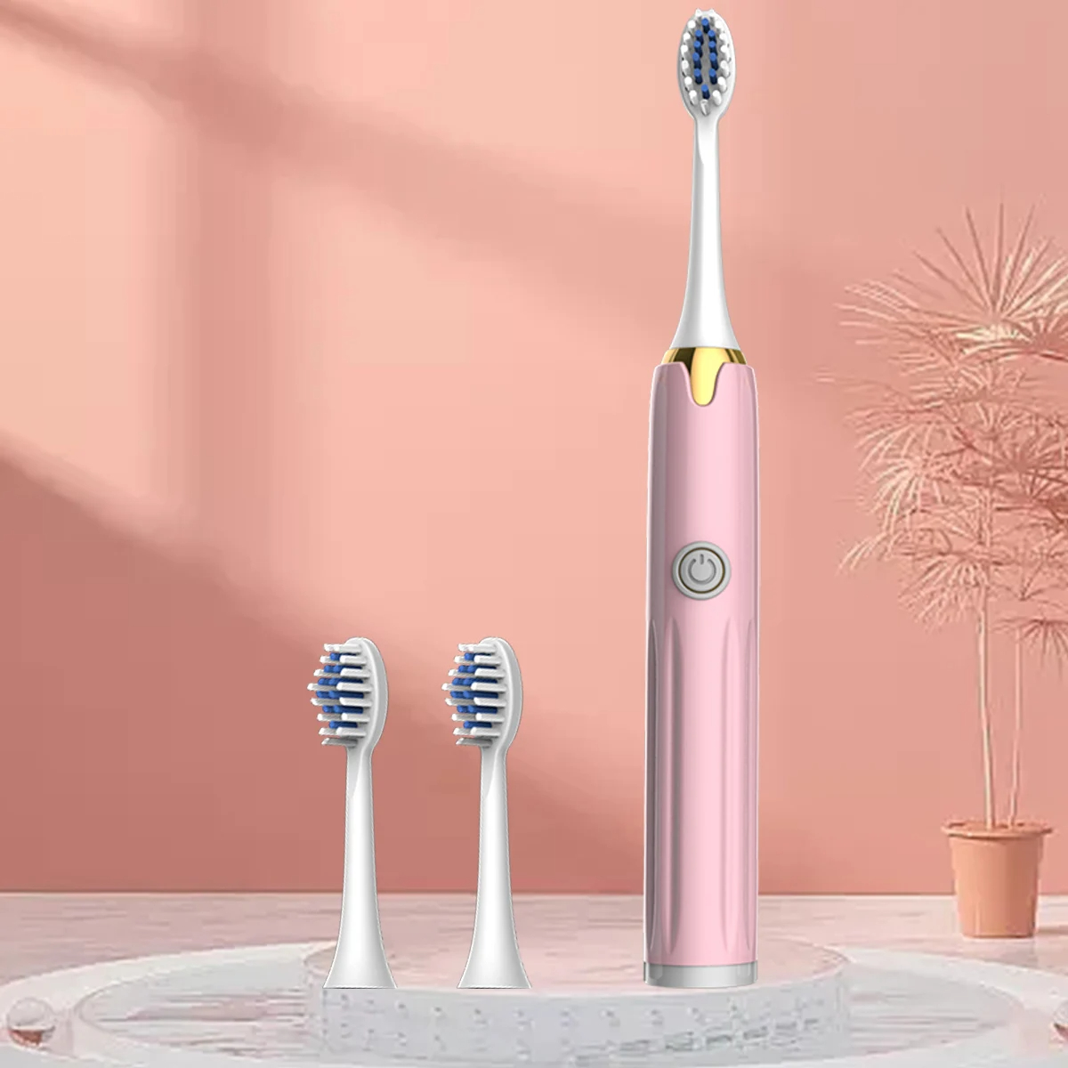 Adult electric toothbrush, soft bristles IPX7 waterproof, replaceable brush head send 3 brush head (without battery)