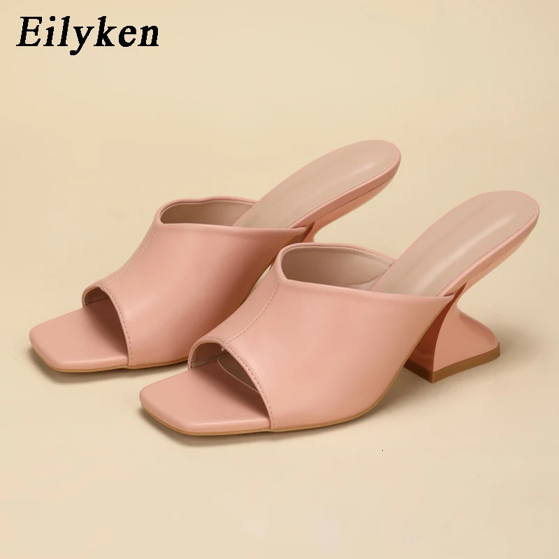 Eilyken Summer Strange Style Women Slippers Non Slip Shoes Square Toe Slippers Slides Zapatos Mujer 240615
