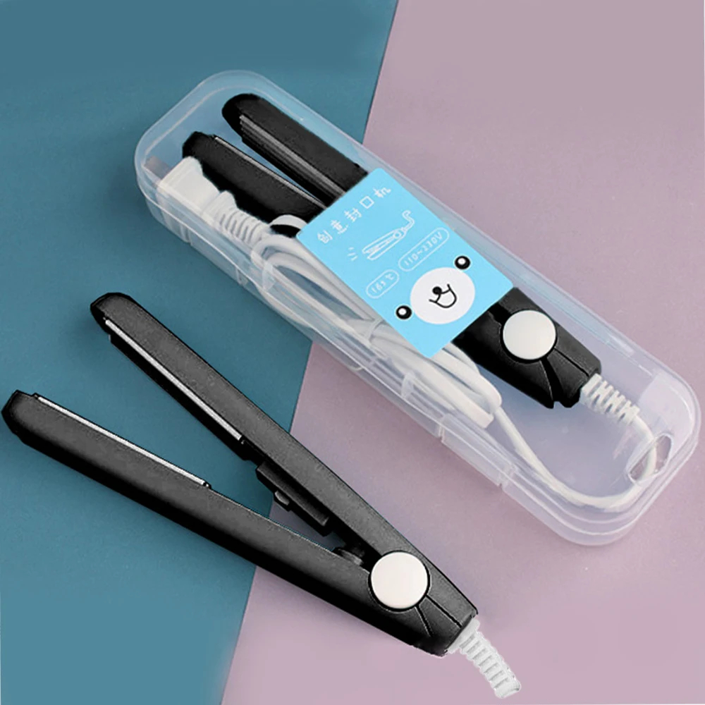 Mini Splint Flat Iron Hair Straightener Curling Wand Curly Ceramic Curler Straight Dual Purpose Hair Styling Tool WITE Hair Clip