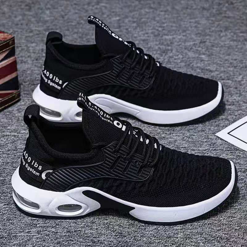 Spring And Autumn New Sports Flying Woven Breathable Casual Fashion Korean Running Comfortable Men's Shoes