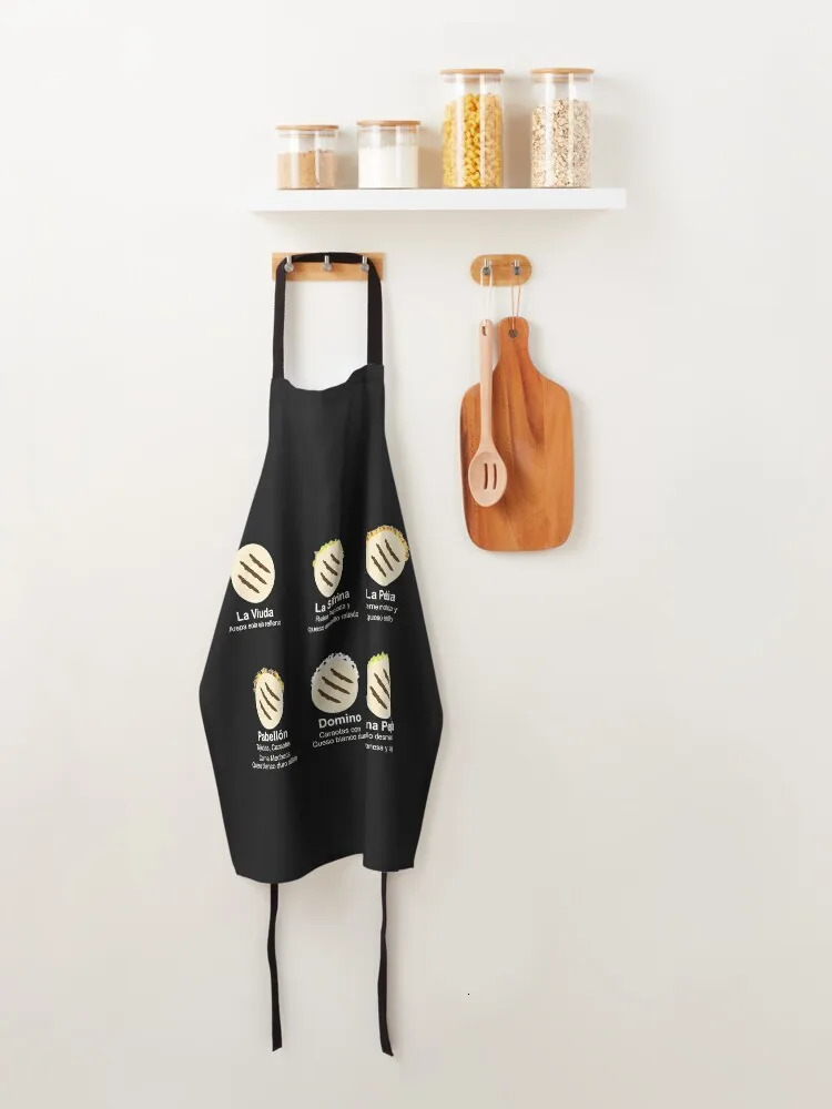 Varieties of Venezuelan Arepas Apron Customizable Apron Woman Household Items Kitchen 240615