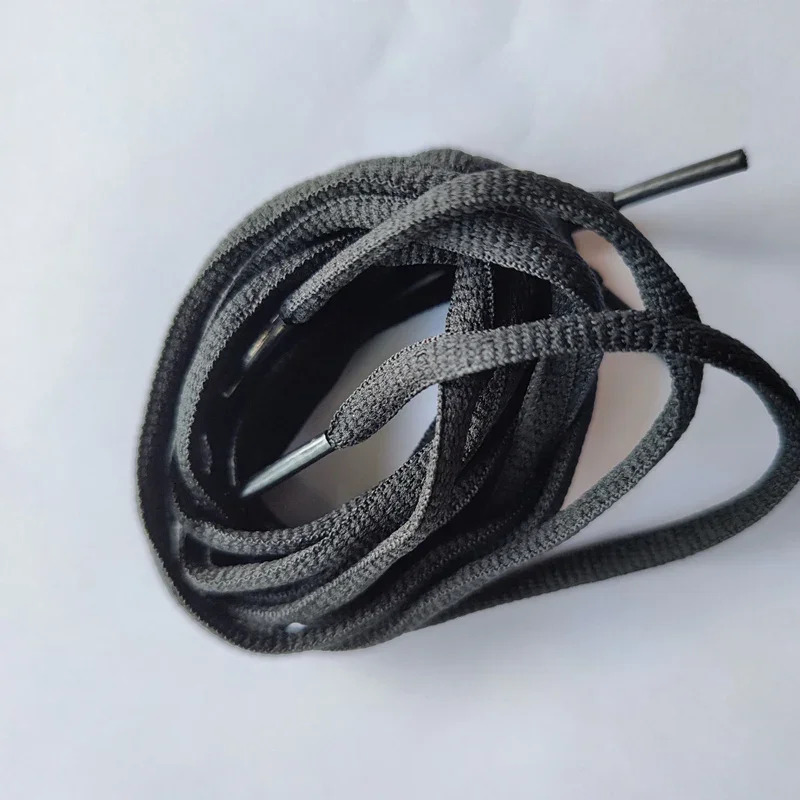 Customized sports shoes for men and women black and white gray flat semi-circular suitable for all round shoelaces 240615