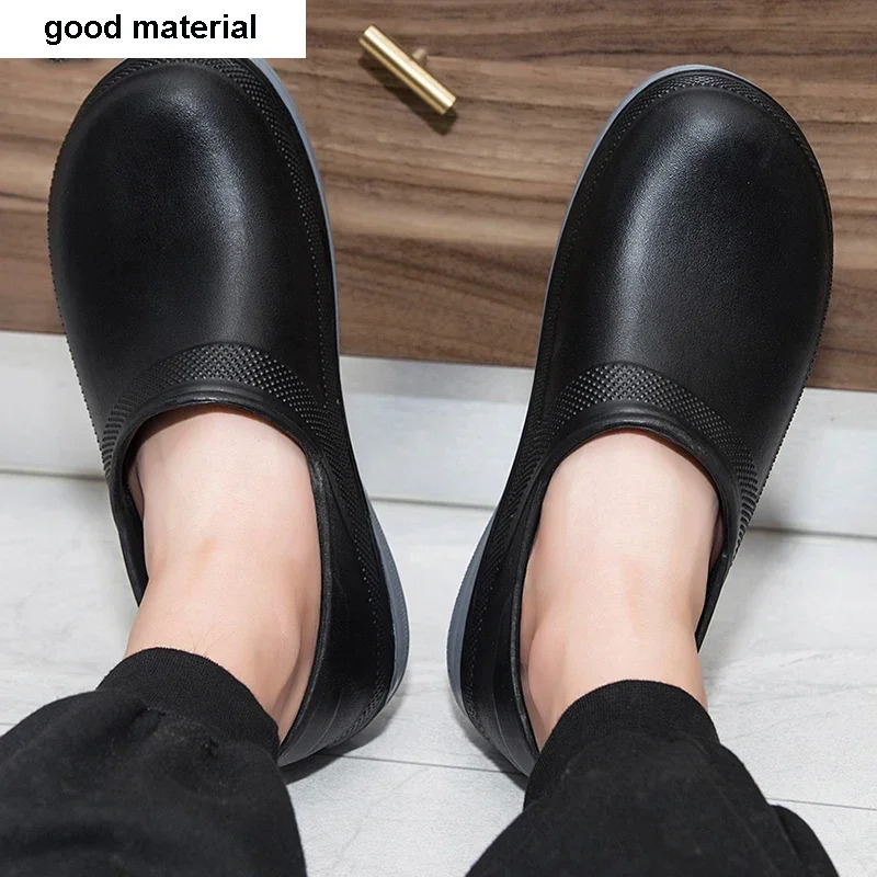 Mens Chef Shoes Womens Waterproof Kitchen Shoes Anti slip Garden Clogs Outdoor Work Shoes Main Restaurant Sandals Plus Size 49 240614