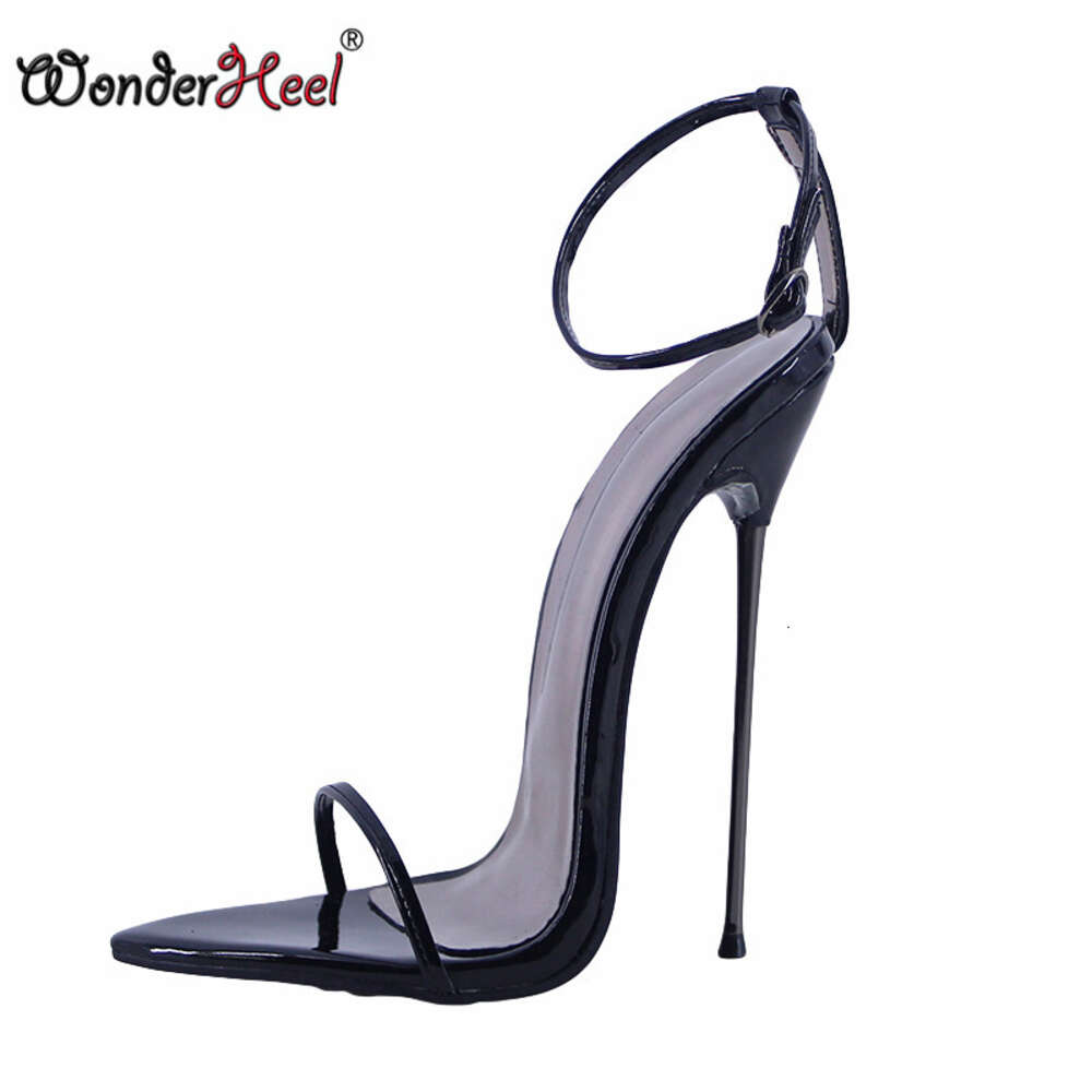 Wonderheel 2021 Summer Extreme Ultra Thin 16Cm Stiletto Heel Sex Pointed Toe Ankle Straps Nightclub Slim High Heels Sandals