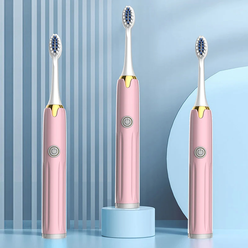 Adult electric toothbrush, soft bristles IPX7 waterproof, replaceable brush head send 3 brush head (without battery)
