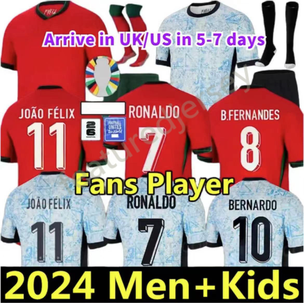 2024 National Team soccer jerseys 24 25 FELIX PEPE BERMARDO B.FERNANDES camisa de futebol J.MOUTINHO player football shirt men kids uniforms