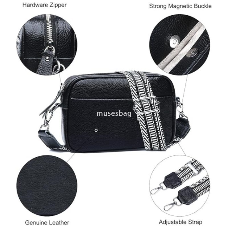 High quality women's designer fashion versatile PU classic retro multifunctional small square bag wide shoulder strap single shoulder diagonal cr