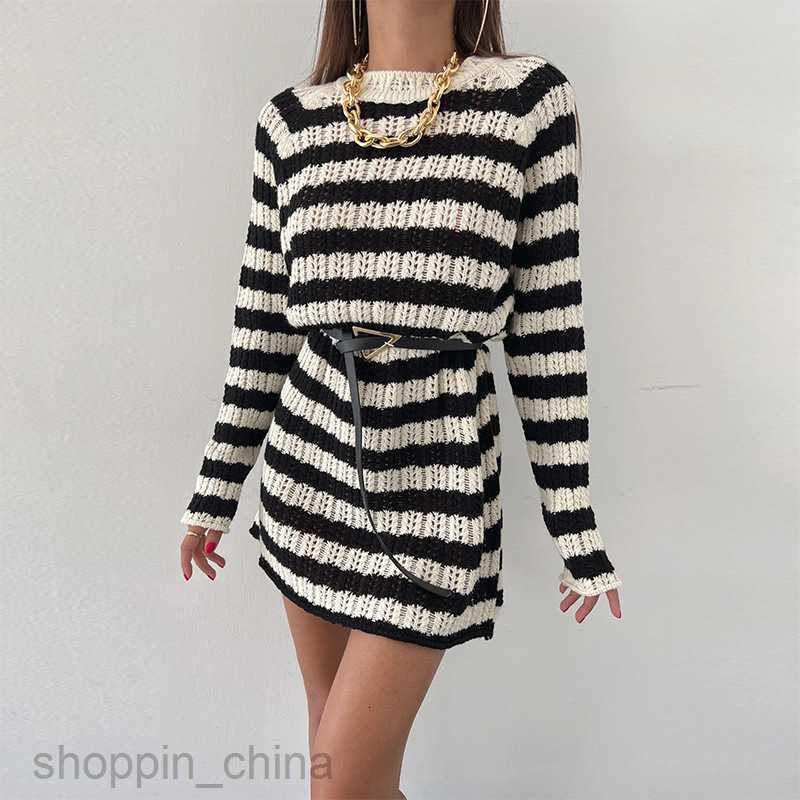 Two Piece Dress Sets Fashion Autumn/Winter Women's New Printed Short Skirt Long sleeved Loose Dress