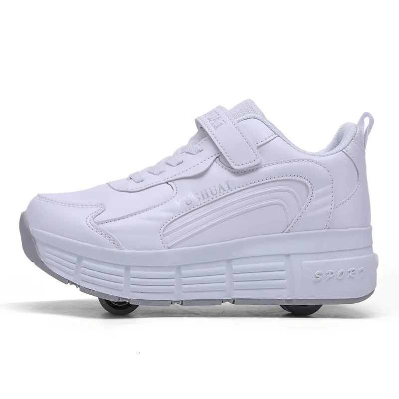 s Roller Sneaker Outdoor Indoor Skating Shoes Detachable s Skates Breathable Blade Flying Shoes Gear White 32 240615