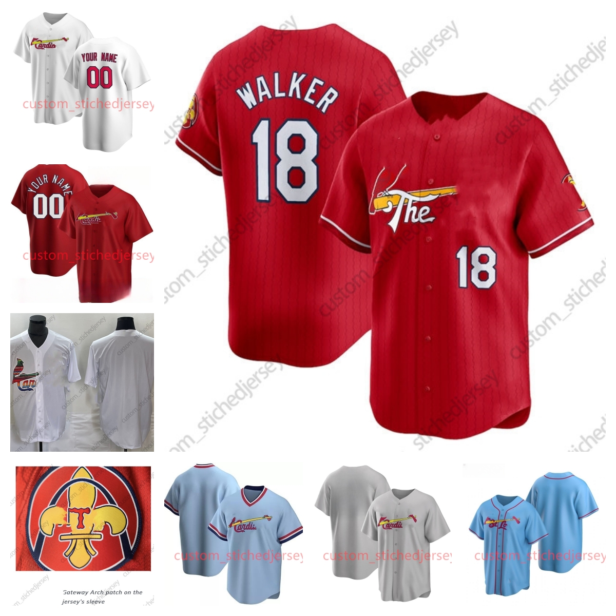 St. L The Lou 2024 City Connect Cardina Jersey Nolan Arenado Willson Contreras Paul Goldschmidt Yadier Molina Lars Nootbaar Ozzie Smith Nolan Gorman Carpenter Walker
