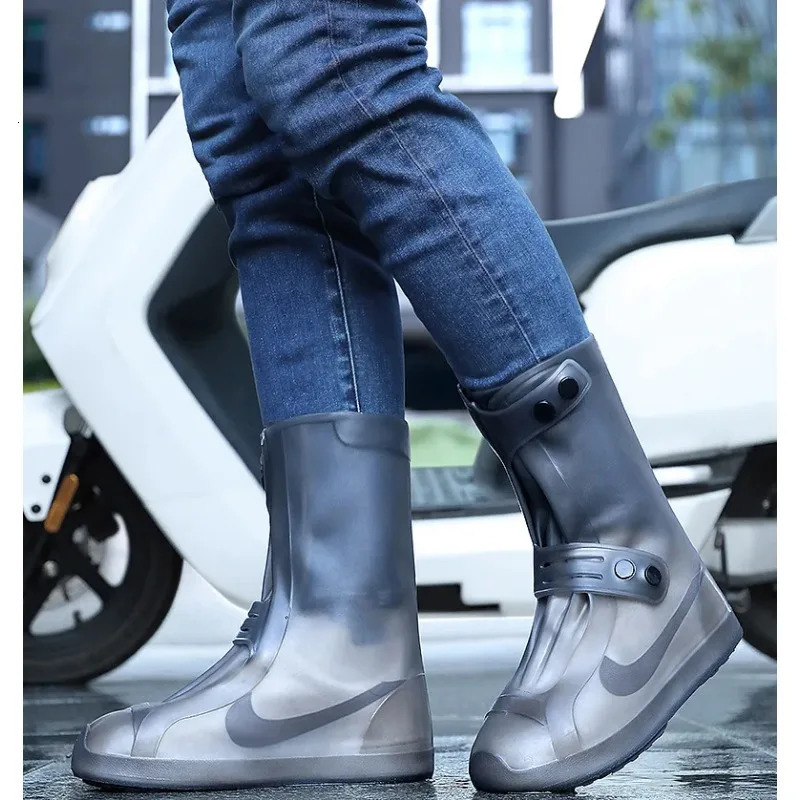 Rainproof shoe cover waterproof and non slip shoe cover Cubre Zapatos Para La Lluvia De silicone Cubierta Ipermeable Para Lluvia XXL 240614