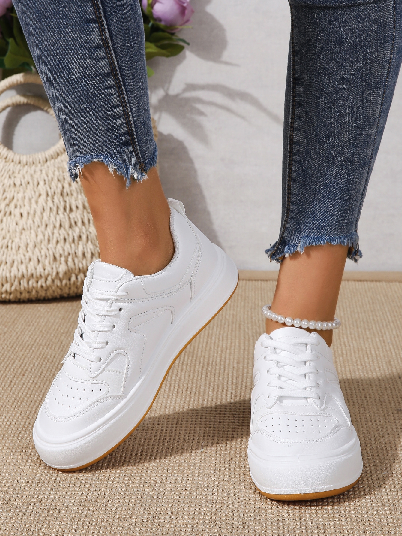 Running shoes for Women's Platform White Khaki Red blue Outdoor Sport Shoes Sneakers GAI