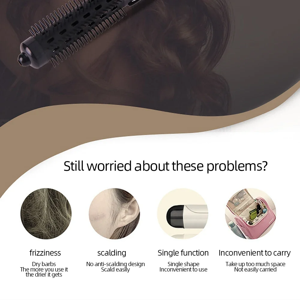 Multifunctional Electric Hair Dryer 4 In 1 Professional Hair Straightening Brush Portable Curling Comb Hair Dryers Blower Brush