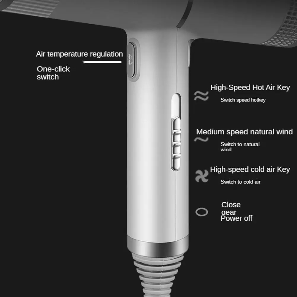 Strong Wind Hair Dryer Diffuser For Hair Dryers Home Appliances High Power Hair Blow Blue Light Anion Anti-static Hair Tools