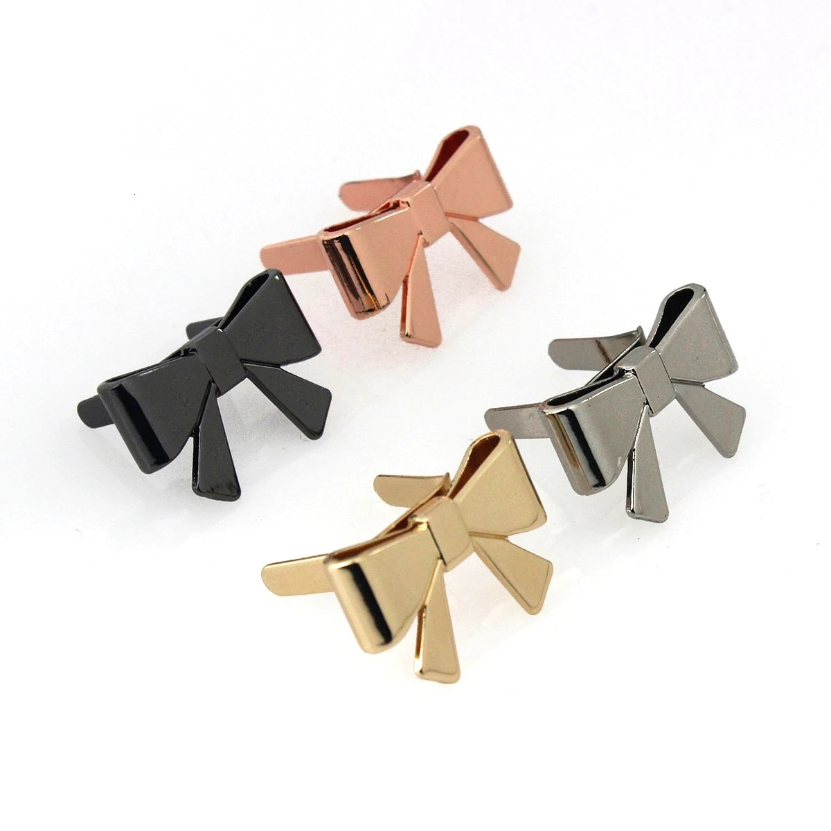 2pcs Metal Bowknot Buckle Fashion Durable Shoes Clip Clasp for DIY Handbag Bag Garments Hardware Closure Bag Parts Accessories 240615