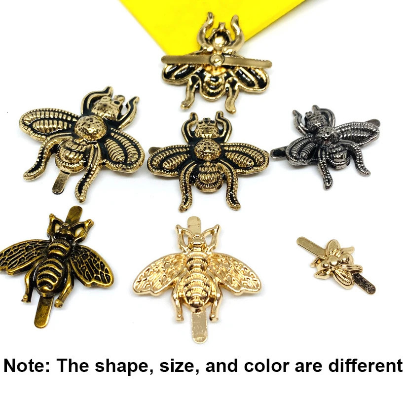 2pcs Metal Bee Shape Decorated Buckle Retro Fashion Bag Clip Buckle Hardware for Leather Craft Bag Handbag Shoe DIY Accessories 240615