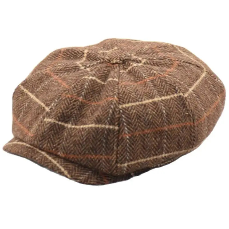 Winter Felt sboy Hats Dad Painter Caps Cabbie Flat Ivy Cap Lady Wool Octagonal Hat Adult Big Size Beret 5759cm 6061cm 240603