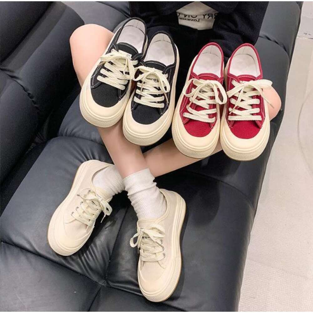 Thick Soled Canvas for Women New Versatile Sports Leisure Board Casual Fashion Running Trendy Shoes Clunky Sneakers