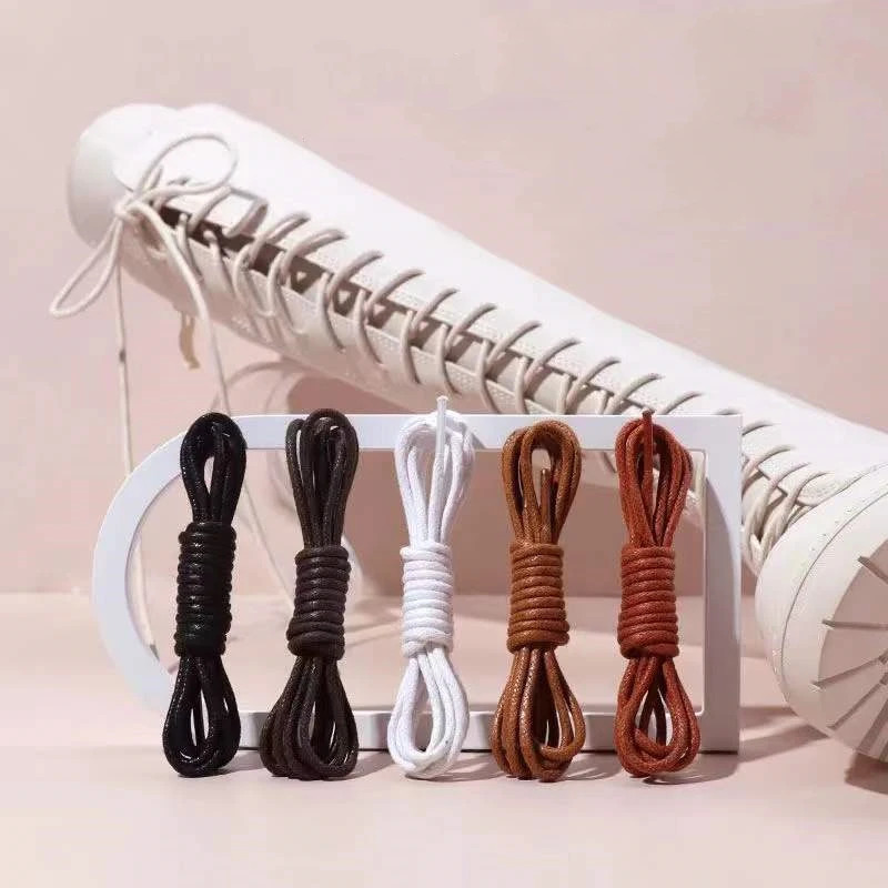 Super Long Custom Made Martin Boots Laces Boots Tooling Leather Shoes Black Lengthened Extra Long Womens Waxed Round Rope Laces 240615