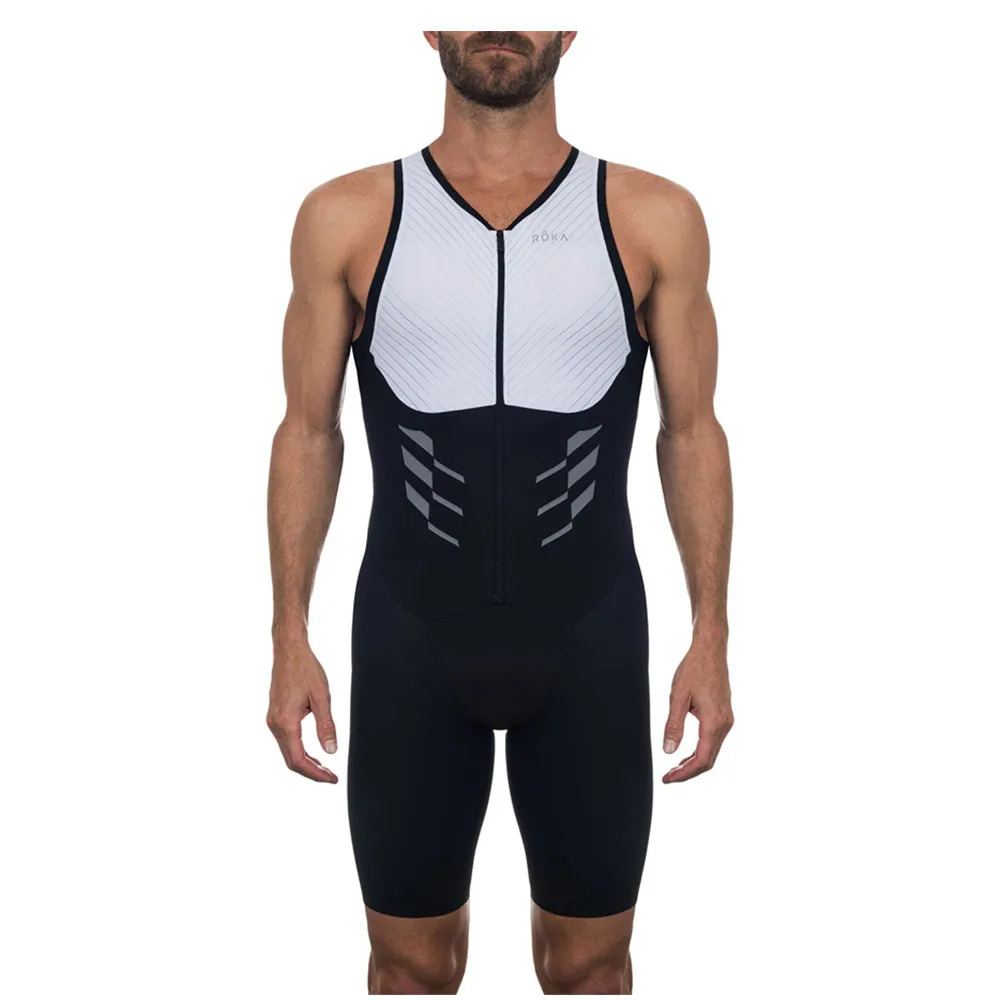 Roka Triathlon Mens Sleeveless Swimming And Running Sportswear Bodysuit Outdoor Tights Skin Suit 240620