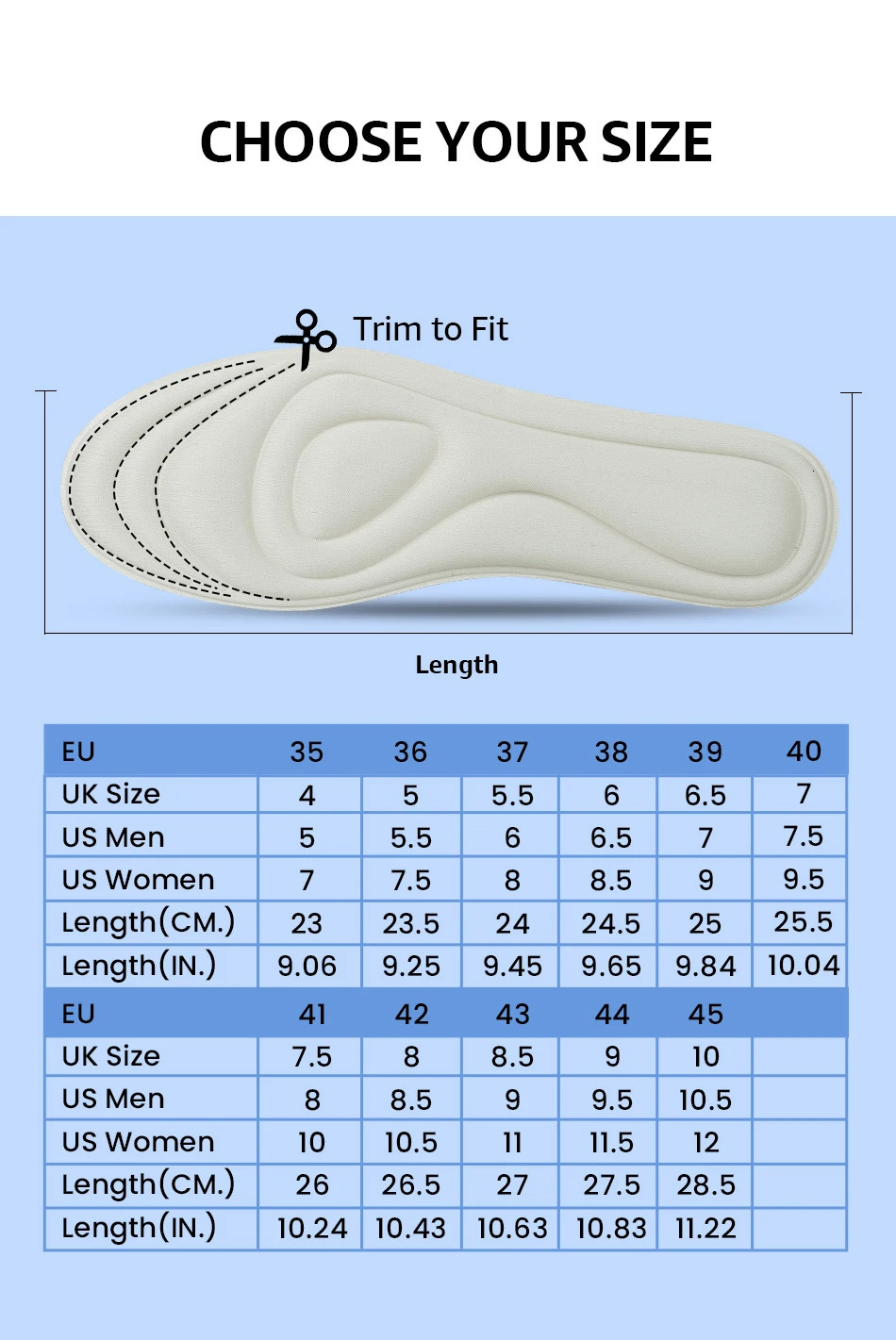5 Pairs Memory Foam Insoles for Shoes Womens Sweat Absorption Massage Sport Insole Feet Orthopedic Sole Accessories Pads Men 240615