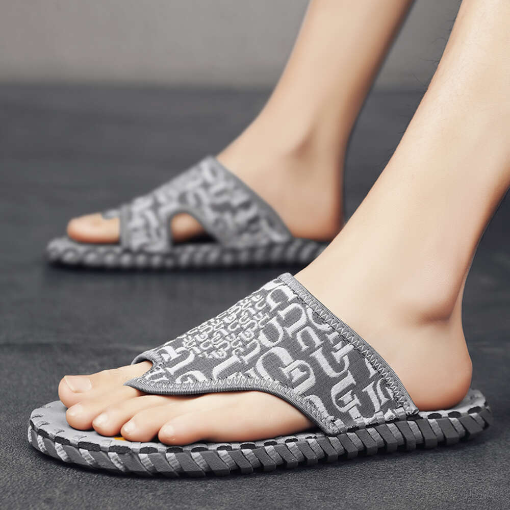 CYYTL Flip Flops Summer Men Slippers Leather Casual Outdoor Fashion Non-Slip Male Shoes Platform Walking Beach Sandals Fisherman