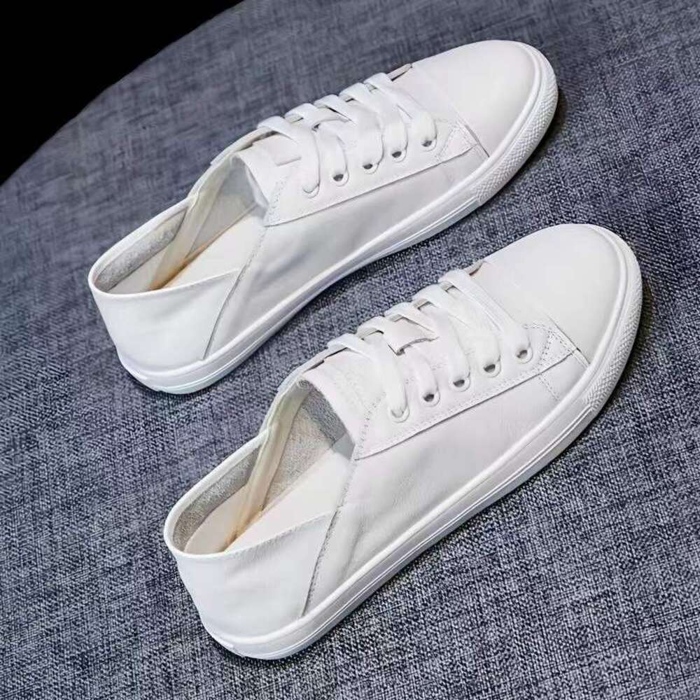 A Set of Shallow Mouth Small White with Flat Bottoms, Truly Breathable Casual Board Shoes, Summer Women's Shoes