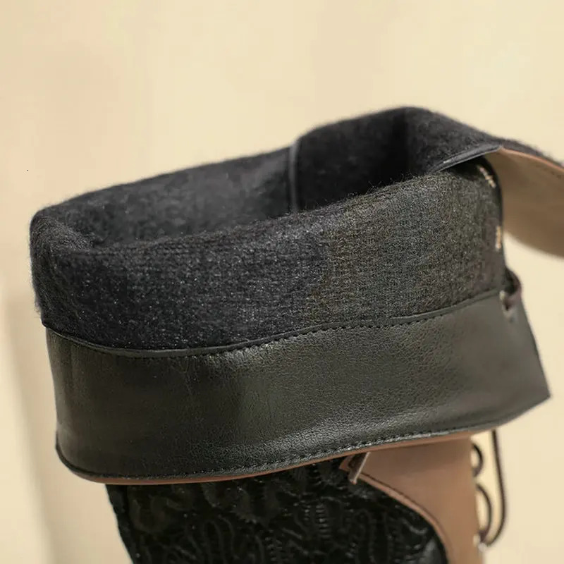 Women Vintage Victorian Boots Lace Up Long Boots Comfy Halloween Costume Characters Alice Wonderland Inspired Cosplay Shoes 240615