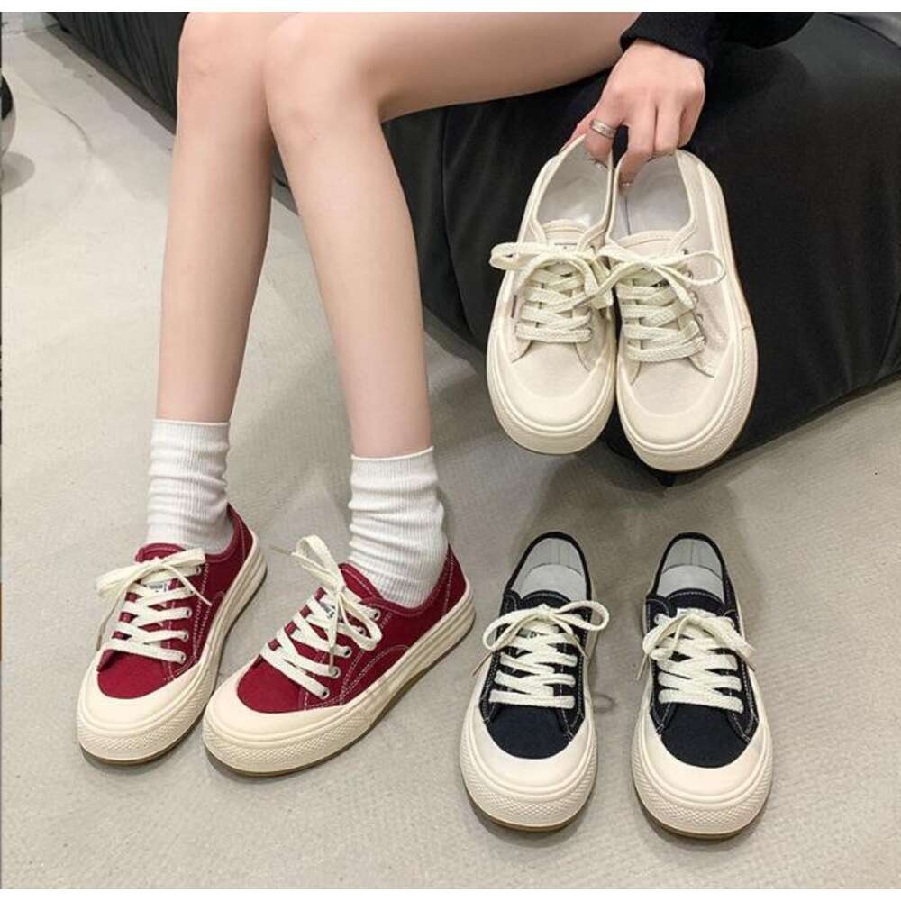 Thick Soled Canvas for Women New Versatile Sports Leisure Board Casual Fashion Running Trendy Shoes Clunky Sneakers