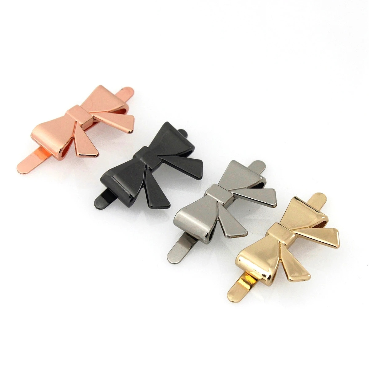 2pcs Metal Bowknot Buckle Fashion Durable Shoes Clip Clasp for DIY Handbag Bag Garments Hardware Closure Bag Parts Accessories 240615
