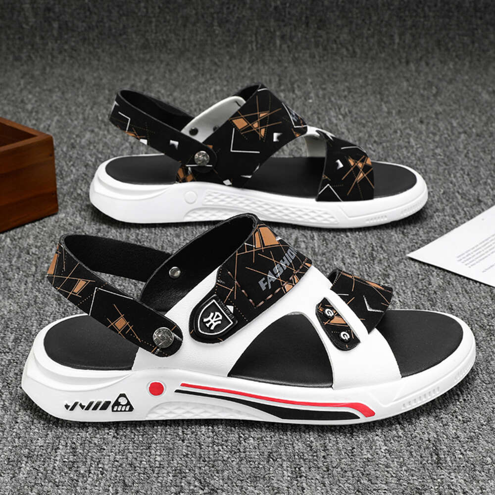 CYYTL Mens Slippers Summer New In Casual Male Sandals Leather Fashion Outdoor Beach Slides Shoes Platform Fisherman Flip-Flops