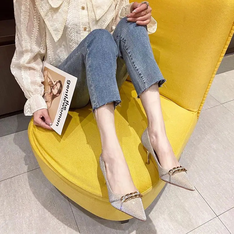 High Heels: Stiletto Pointed Toe Pumps for Women, 2024 Summer Ladies Wedding Heels Bridal Shoes